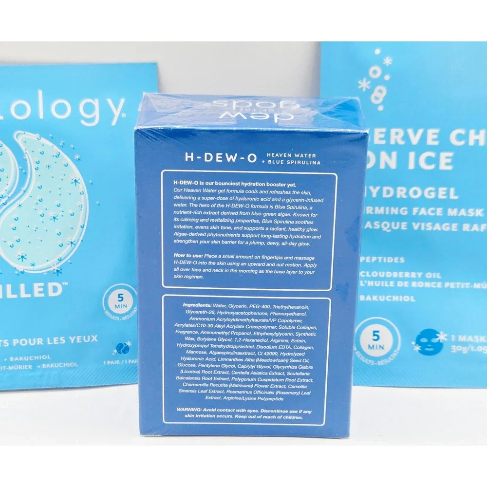 Dew of the Gods H-DEW-O & Patchology Masks 3pc Cooling Hydrating set